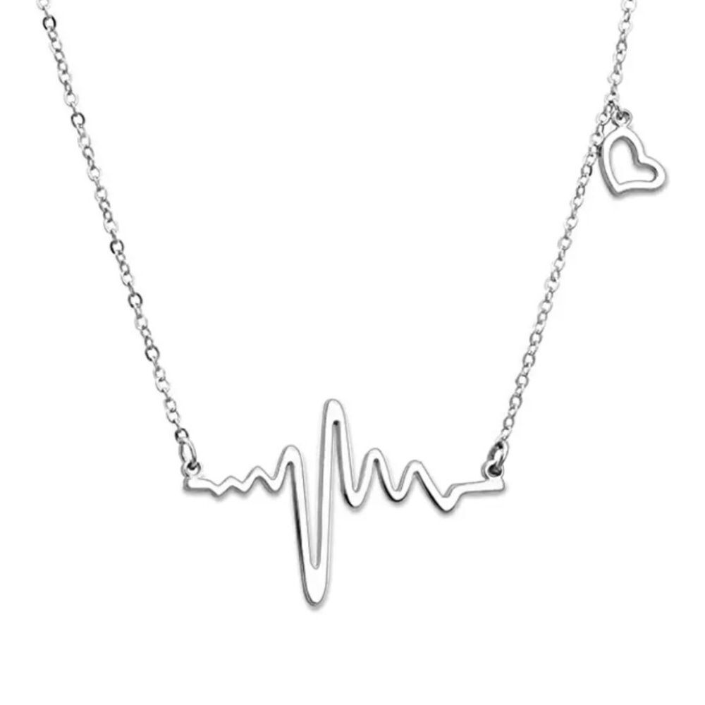 NEW! Minimalist Silver Heartbeat Necklace